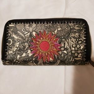 Sakroots Black and White Spirit Desert Wallet